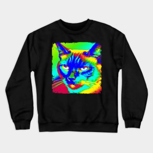 Snowshoe Pop Art - Cat Lover Gift Crewneck Sweatshirt